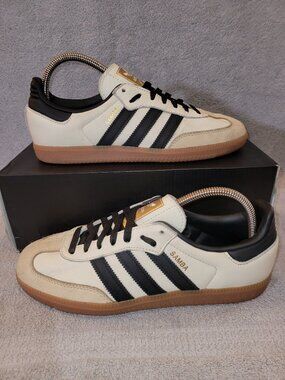 Adidas Samba OG Women's Size 8.5 Off White Black Tan Gum Sneakers ID0478 (#2236)